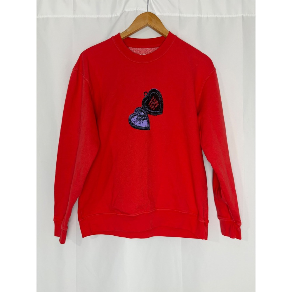 Olivia Rodrigo GUTS Tourā Red Locket Sweatshirt Sweetest Thing Crewneck Medium